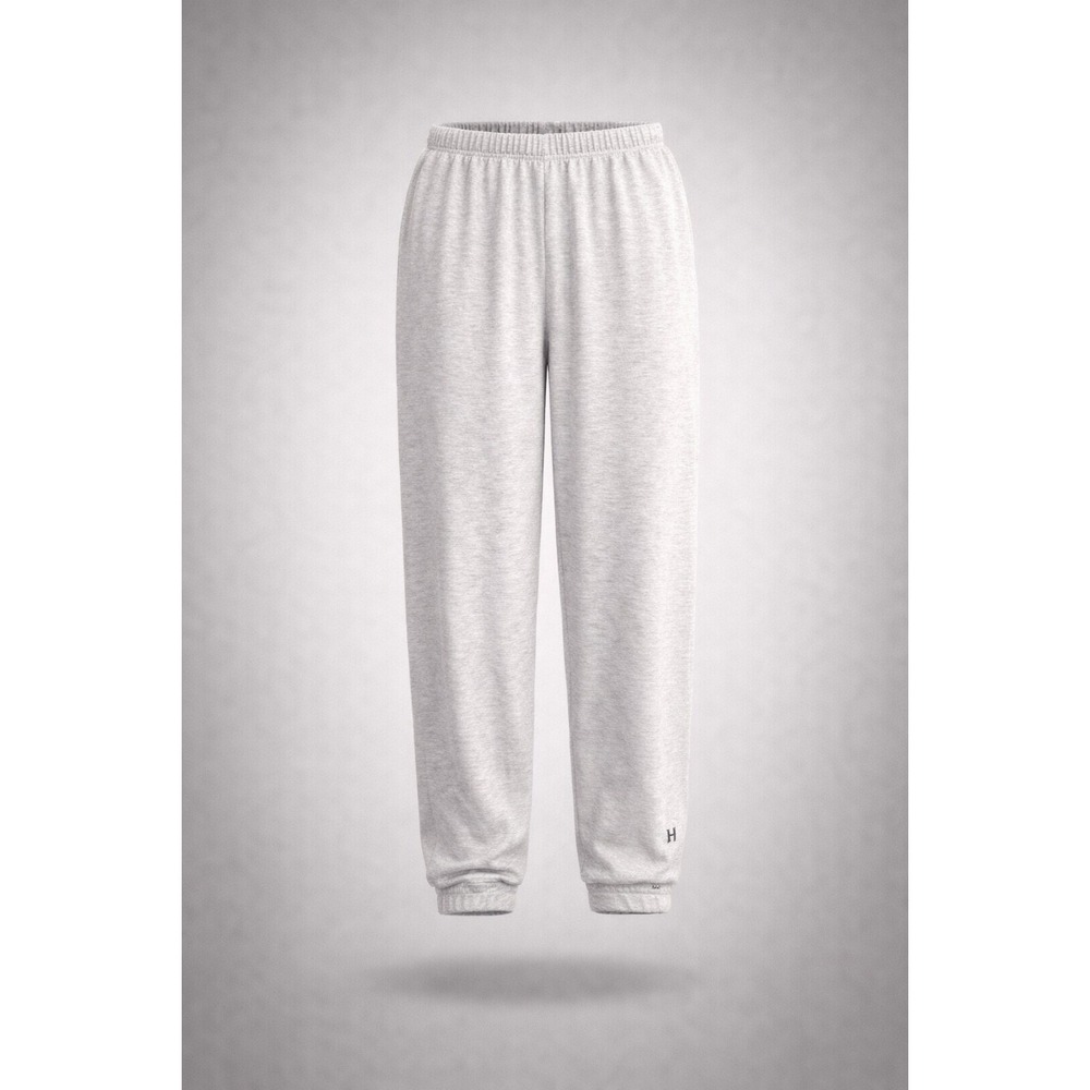 HUE Wear Ever U R‎ Whitesand Heather Joggers Lounge Pants HL74145F Large NWT